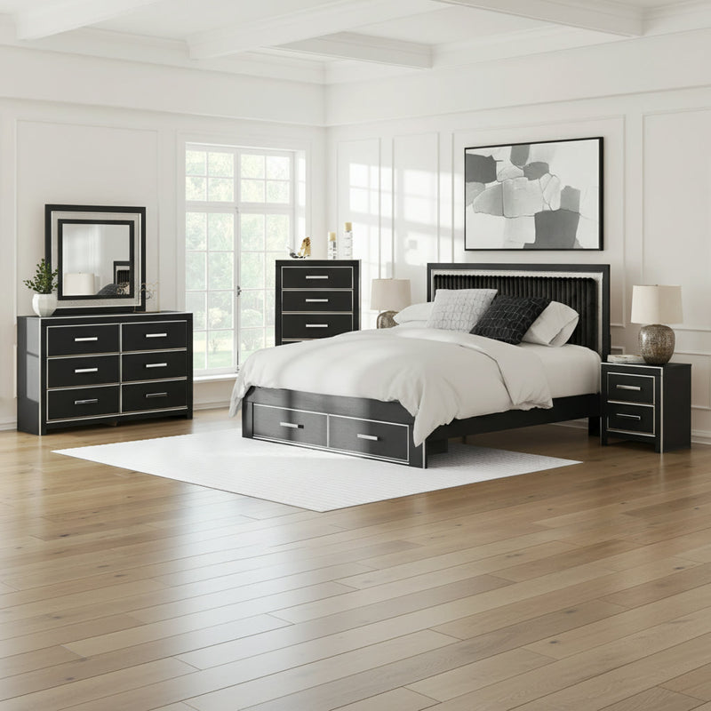 Zuraleus Upholstered Bed, Dresser, Mirror, Chest & Nightstand, Bedroom Set