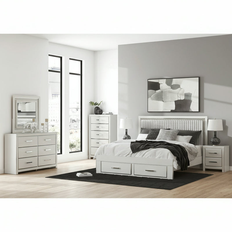 Zuraleus Upholstered Bed, Dresser, Mirror, Chest & Nightstand, Bedroom Set