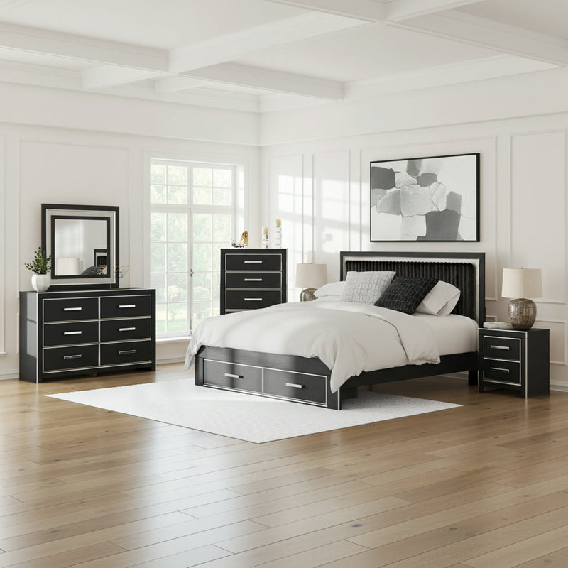 Zuraleus Upholstered Bed, Dresser, Mirror, Chest & Nightstand, Bedroom Set