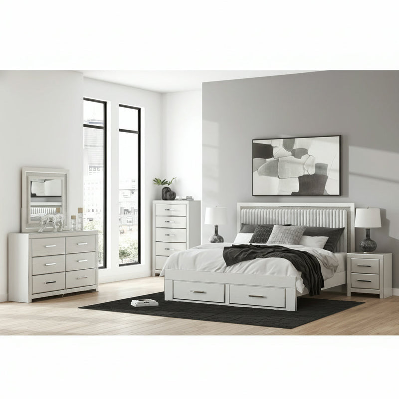 Zuraleus Upholstered Bed, Dresser, Mirror, Chest & Nightstand, Bedroom Set