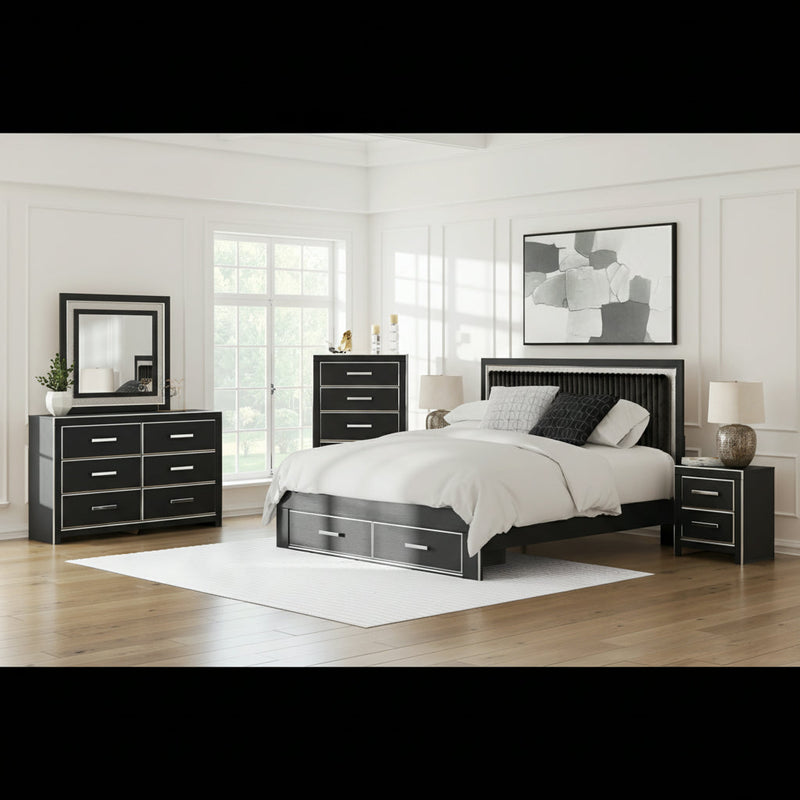Zuraleus Upholstered Bed, Dresser, Mirror, Chest & Nightstand, Bedroom Set