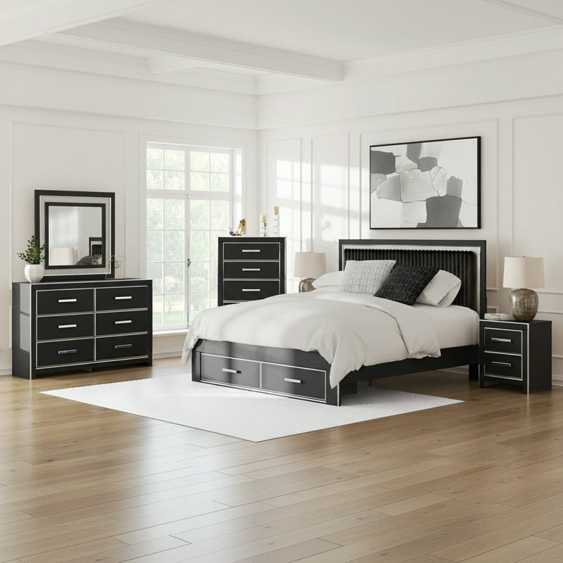 Zuraleus Upholstered Bed, Dresser, Mirror, Chest & Nightstand, Bedroom Set