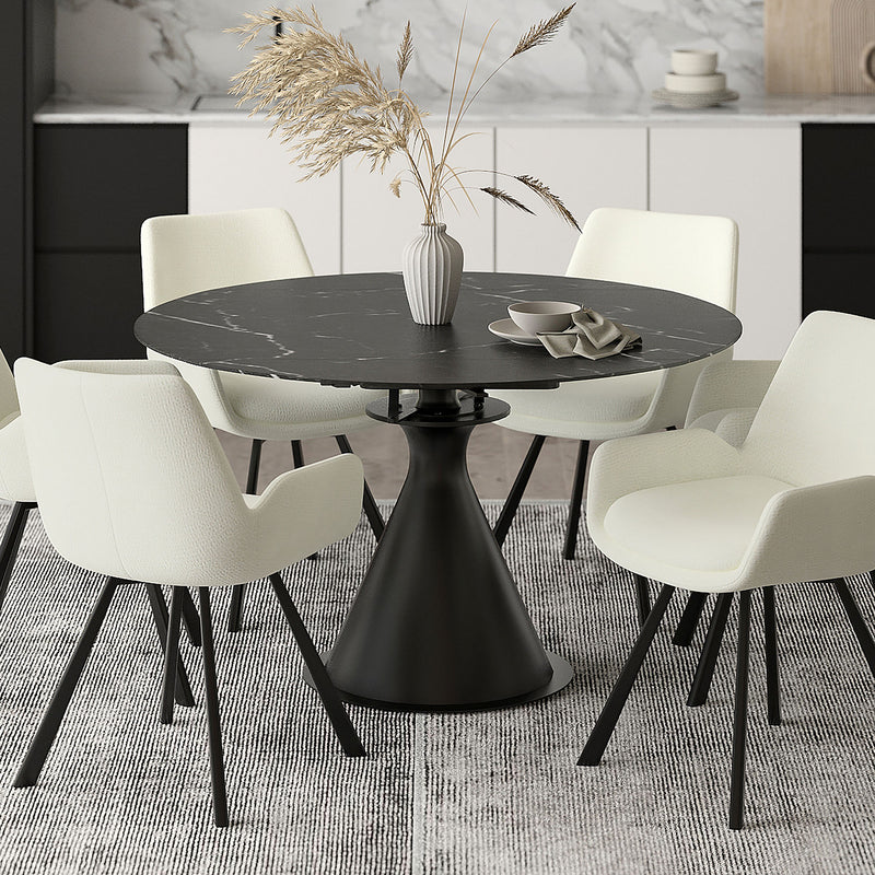 Round Dining Table W/extension, 51"