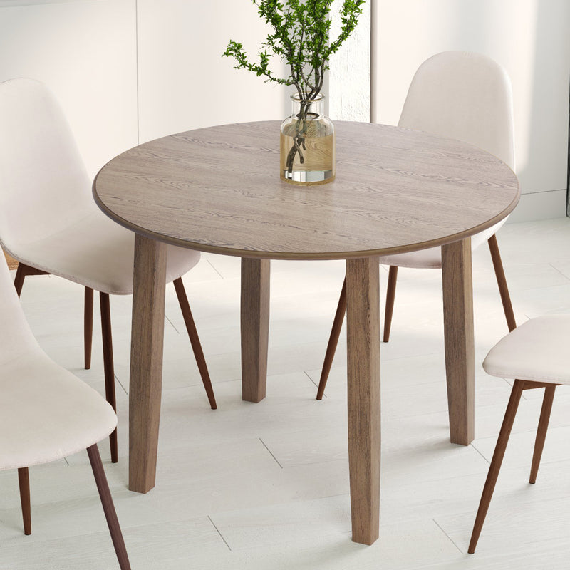 Round Drop-leaf Dining Table, 42"