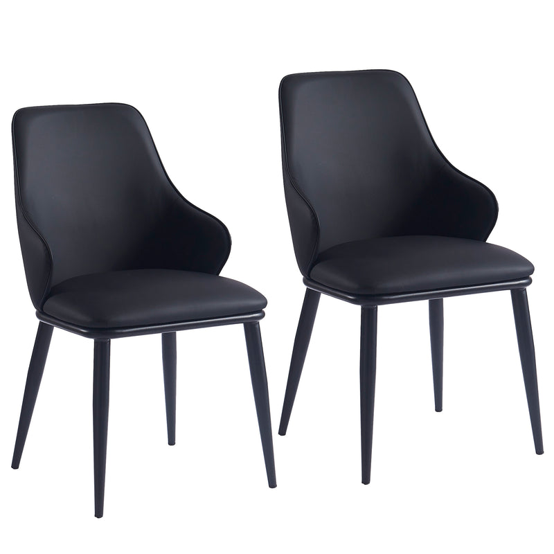 Kash Dining Chair, Faux Leather, Set Of 2