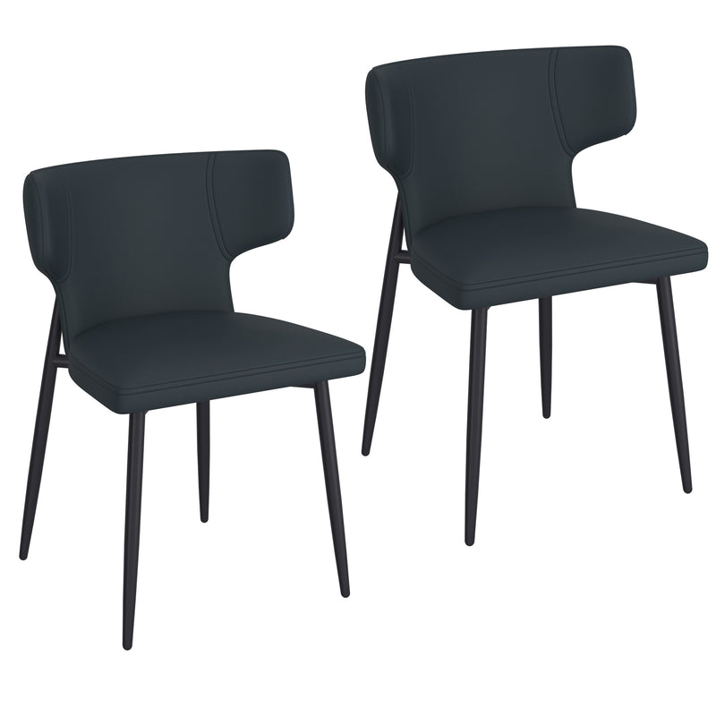 Olis Dining Chair, Faux Leather, Set Of 2