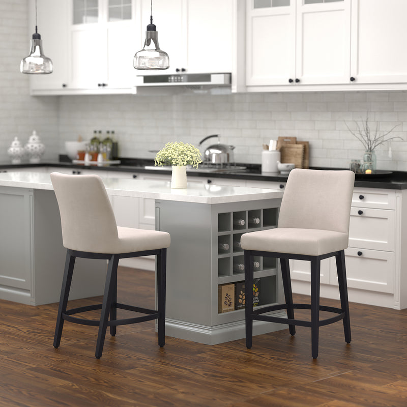 Jace 26" Counter Stool, Fabric, Set Of 2