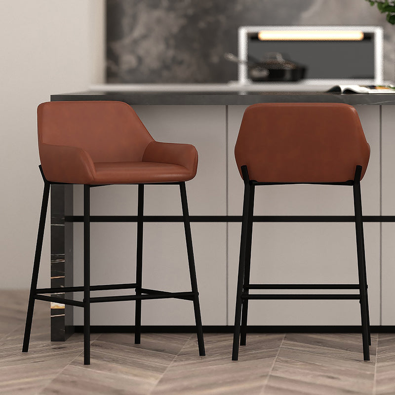 Baily 26" Counter Stool, Pu, Set Of 2