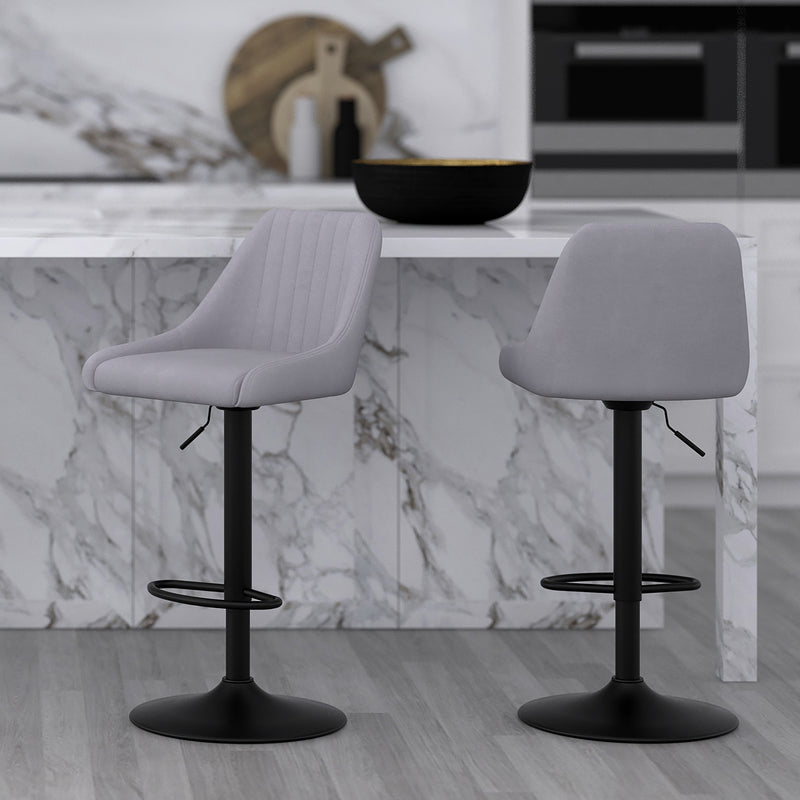 Kron Air-lift Stool, Fabric, Set Of 2
