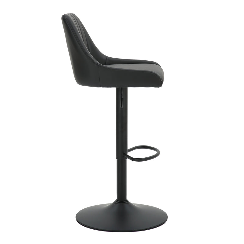 Kron Air-lift Stool, Faux Leather, Set Of 2