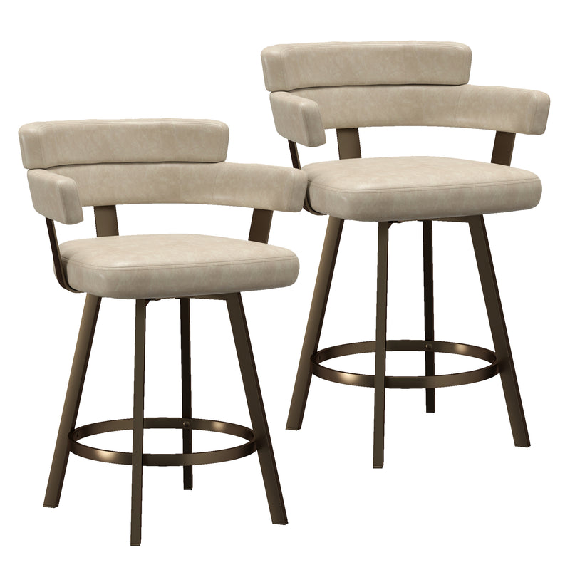 Oberon 26" Counter Stool W/swivel, Set Of 2