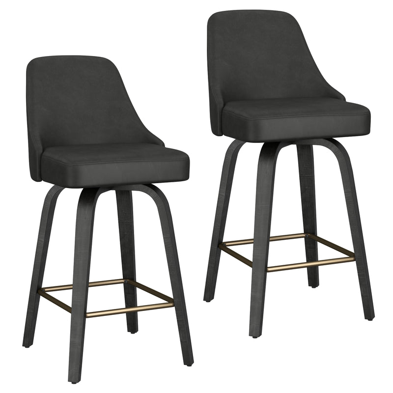 Oakley 26" Counter Stool W/swivel, Set Of 2