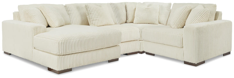 Lindyn Sectionals 4-Piece Sectional with Chaise (21104S17) Ivory
