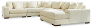 Lindyn Sectionals 5-Piece Sectional with Chaise (21104S7) Ivory