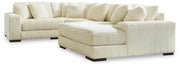 Lindyn Sectionals 4-Piece Sectional with Chaise Ivory
