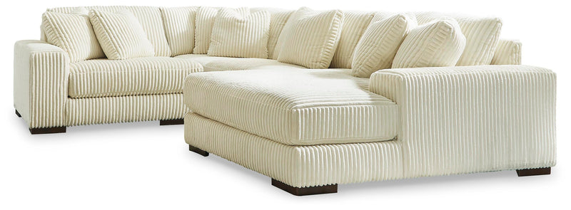 Lindyn Sectionals 4-Piece Sectional with Chaise Ivory