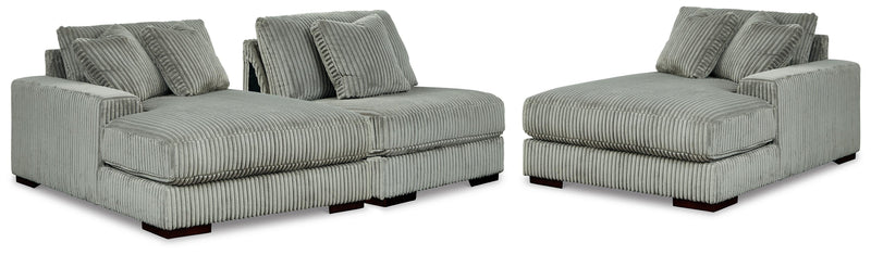Lindyn Sectionals 3-Piece Sectional with Double Chaise Fog