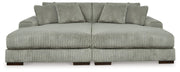 Lindyn Sectionals Super Chaise Fog
