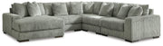 Lindyn Sectionals 5-Piece Sectional with Chaise Fog