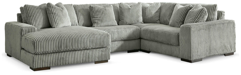 Lindyn Sectionals 4-Piece Sectional with Chaise (21105S17) Fog