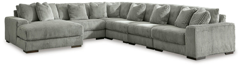 Lindyn Sectionals 6-Piece Sectional with Chaise (21105S8) Fog