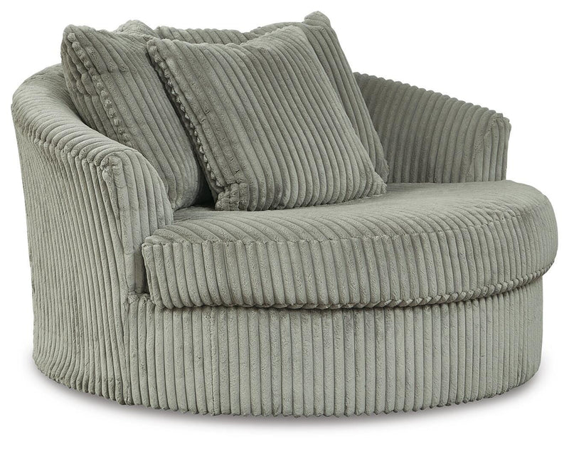 Lindyn Living Room Chairs Oversized Swivel Accent Chair Fog