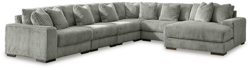 Lindyn Sectionals 6-Piece Sectional with Chaise Fog