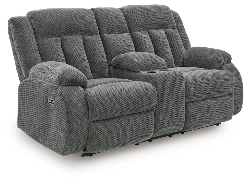 Greely Bend DBL Reclining Power Loveseat w/Console