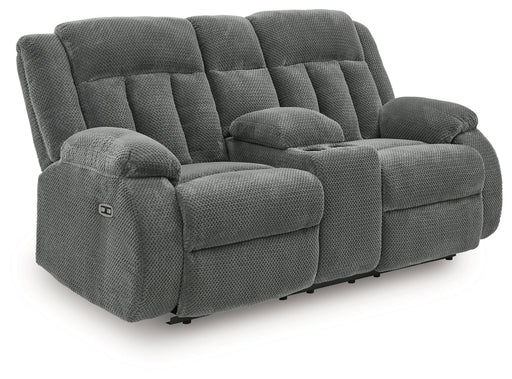 Greely Bend DBL Reclining Power Loveseat w/Console Default Title