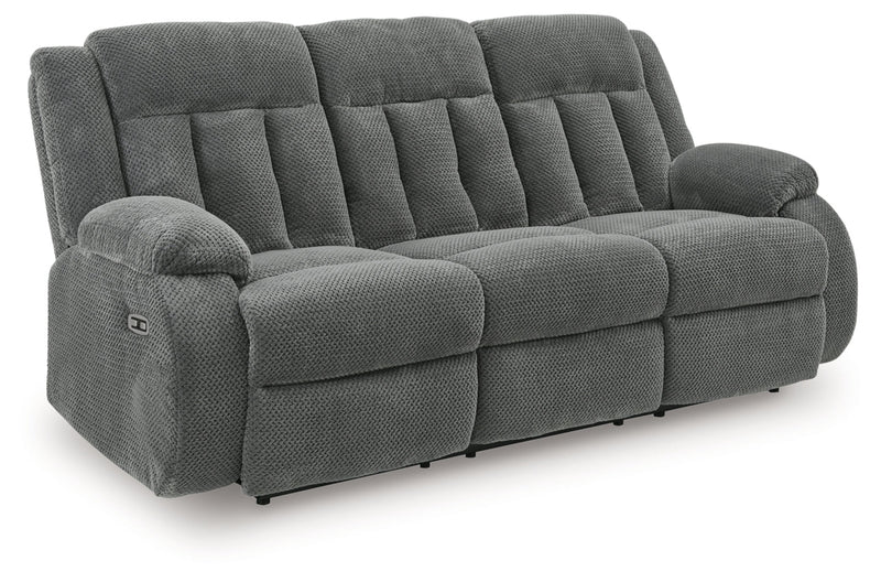Greely Bend Reclining Power Sofa w/Drop Down Table