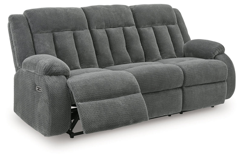 Greely Bend Reclining Power Sofa w/Drop Down Table