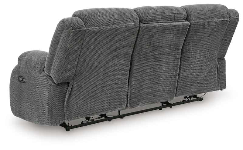 Greely Bend Reclining Power Sofa w/Drop Down Table