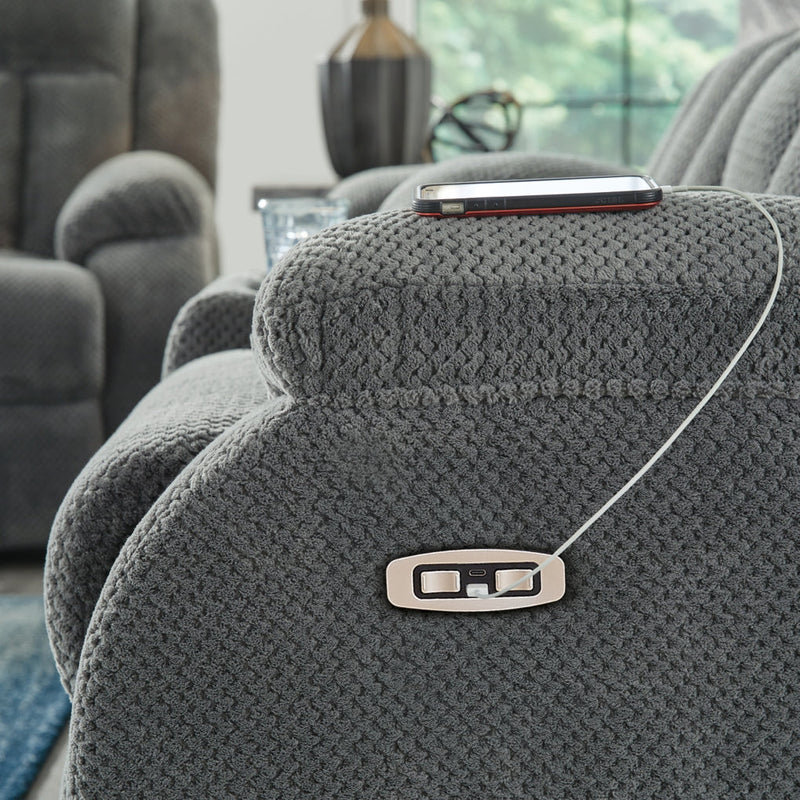 Greely Bend DBL Reclining Power Loveseat w/Console