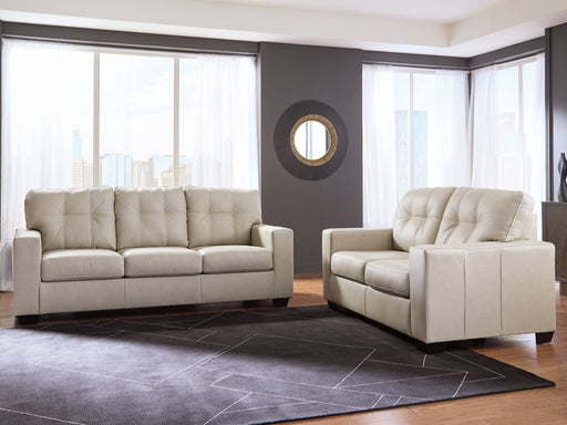 Santorine Living Room Set Bone Sofa and Loveseat