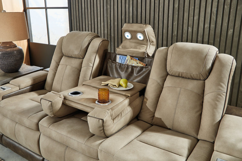 Next-Gen Durapella Power Reclining Sofa with Adjustable Headrest