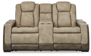 Next-Gen Durapella Power Reclining Loveseat/Console/Adjustable Headrest