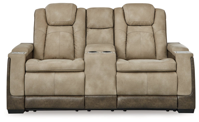 Next-Gen Durapella Power Reclining Loveseat/Console/Adjustable Headrest