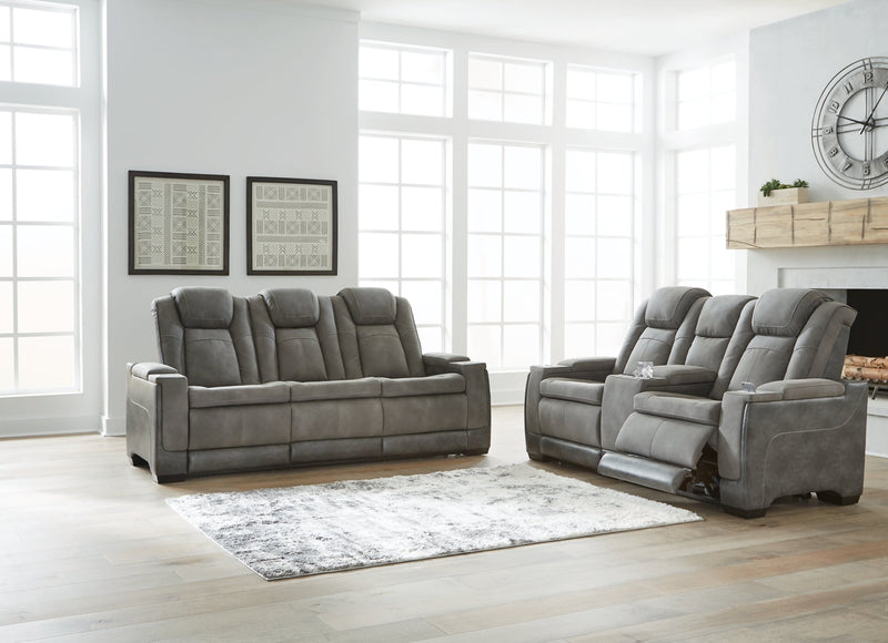 Next-Gen DuraPella Living Room Set Slate Sofa and Loveseat (v4)