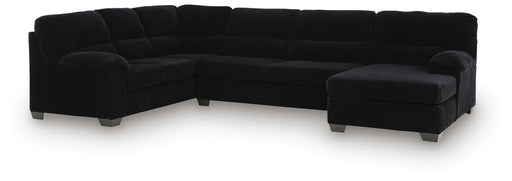 SimpleJoy 3-Piece Sectional with Chaise Standard (v2) Onyx