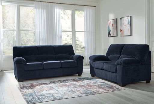 SimpleJoy Living Room Set Navy Sofa and Loveseat