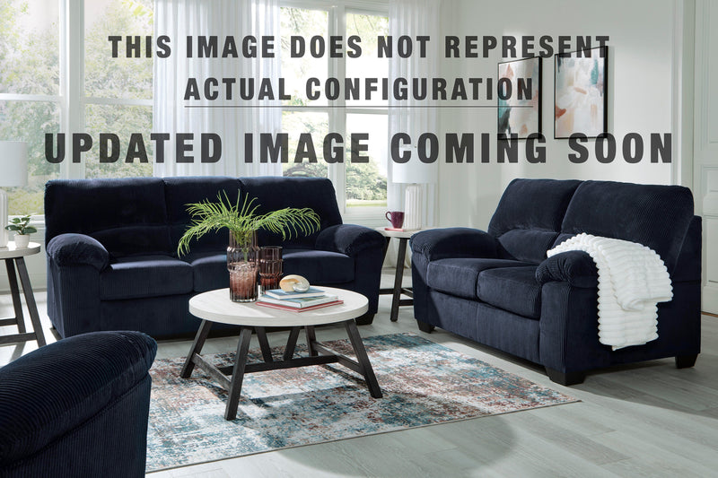 SimpleJoy Living Room Sets Sofa, Loveseat and Recliner Navy