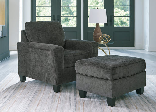 Erinslane Chair and Ottoman Dusk