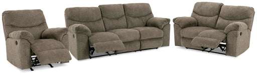 Alphons Living Room Sets Sofa, Loveseat and Recliner Putty