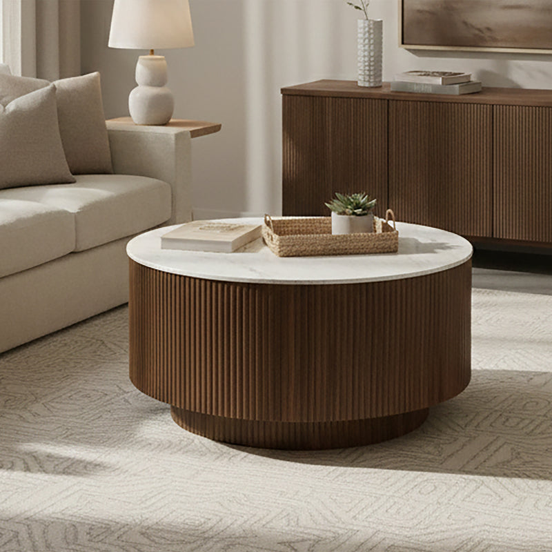 Round Coffee Table W/storage
