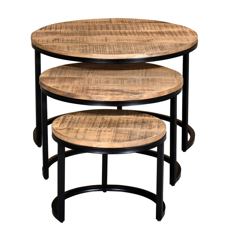 Darsh 3pc Round Coffee Table Set