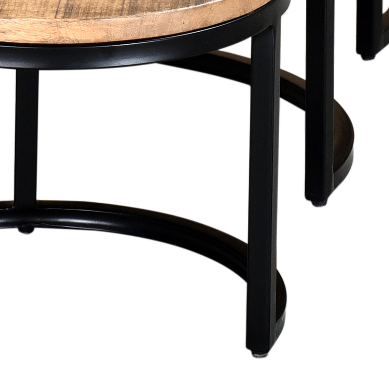 Darsh 3pc Round Coffee Table Set