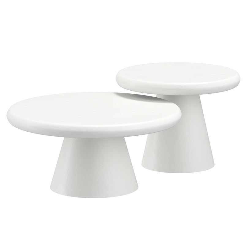 Galio 2pc Round Coffee Table Set
