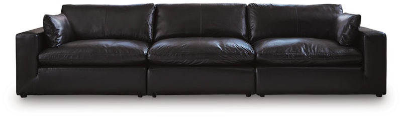 Emilia Sectionals 3-Piece Sectional Sofa Black