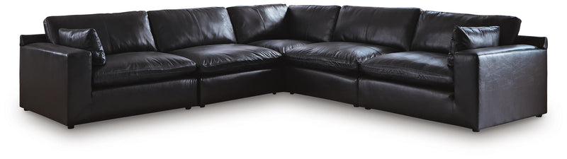 Emilia Sectionals 5-Piece Sectional Black
