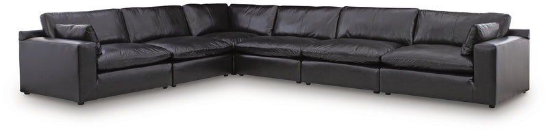 Emilia Sectionals 6-Piece Sectional Black